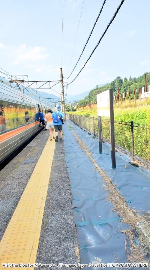 jr shinano limited express train from nagiso and from tsumago