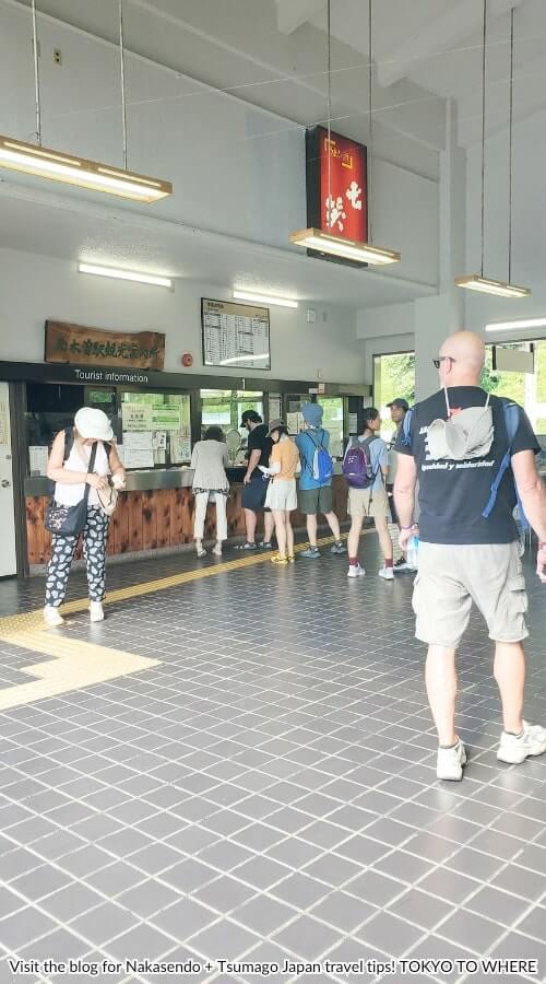 how to buy tickets at nagiso station near tsumago