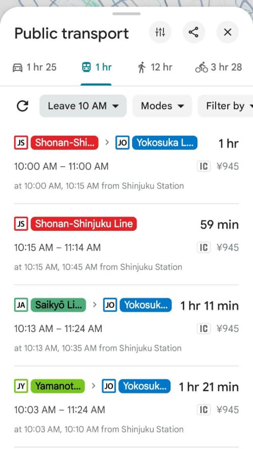 shinjuku tokyo to kamakura station for tsurugaoka hachimangu shrine