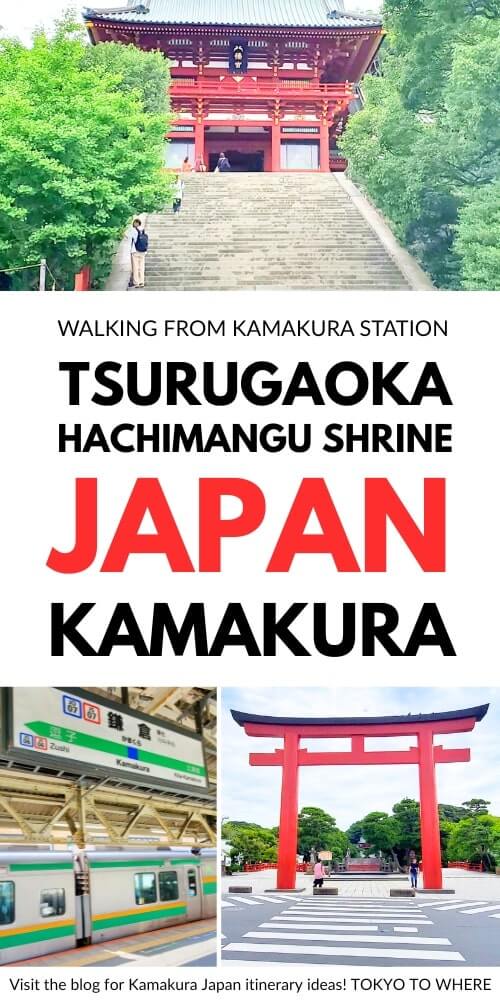 tsurugaoka hachimangu shrine from kamakura station walking