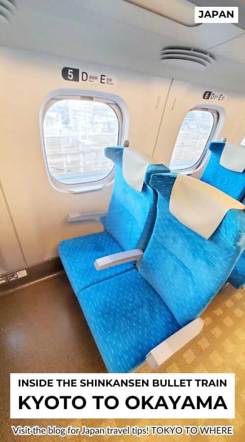 inside shinkansen seats