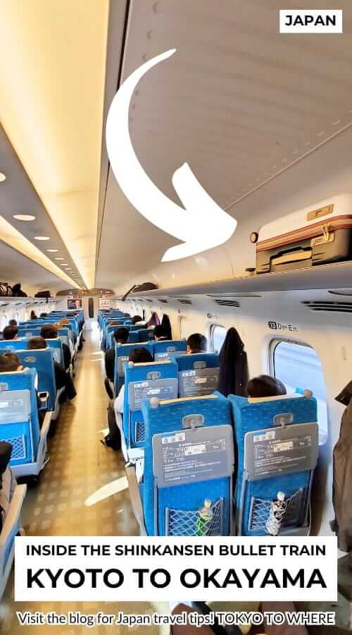 inside shinkansen suitcase storage